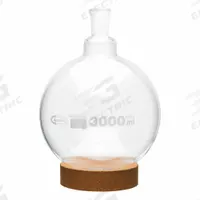 APPROVED VENDOR Boiling Flask: 3 L, Colorless, Round, 24/40 Compatible with Stopper Size (MPN FRB057-3000). Key specifications — Shape: Round; Body Color: Colorless; Brand: APPROVED VENDOR; Compatible with Stopper Size: 24/40; USP Specification: Type I.