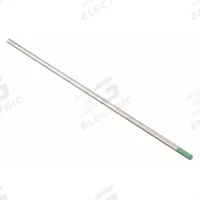 MILLER ELECTRIC Tungsten Electrode: Pure Tungsten, 1/16 in x 7 in, Green, EWP, 10 PK (MPN WP116X7). Key specifications — Brand: MILLER ELECTRIC; Overall Length: 7 in; AWS Classification: EWP; Welding Current Designation: AC; Color: Green.