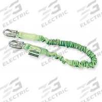 MILLER BY PIP Shock-Absorbing Lanyard: Tubular Webbing, Steel Snap Hook, Steel Snap Hook, 1 Legs (MPN 216M-Z7/6FTGN). Key specifications — Brand: MILLER BY PIP; Color: Green; Visual Load Indicator: Yes; Shock-Absorbing Lanyard Material: Polyester.