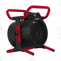 PRO-TEMP Portable Electric Jobsite & Garage Heater: 3kW Watt Output, L6-20P, 208/240V AC, 1 Phase (MPN PT-53-240). Key specifications — NEMA Plug Configuration: L6-20P; Includes: 7 ft Cord; Phase: 1; Wattage Output: 3kW; Voltage: 208/240V AC; Thermal Overheat Protection: Automatic Reset; Brand: PRO-TEMP; Overall Dimensions - H x W x D: 16 in x 13 in x 14-1/2 in.
