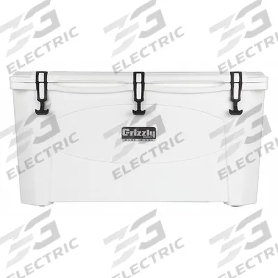 GRIZZLY COOLERS Marine Chest Cooler: White, 96 Cans, 100 qt Cooler Capacity - Heavy-Duty Chest Coolers