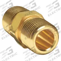 PARKER Metal Pipe Straight: Straight, Brass, 3/8 in x 3/8 in, Male NPT Threaded x Male NPT Threaded (MPN 6-6 MHN-B). Key specifications — Maximum Operating Pressure: 4,000 psi.