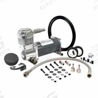 VIAIR CORPORATION Portable Air Compressor: Oil Free, Tankless, 0.14 hp, 0.66 cfm @ 90 psi, 24V DC (MPN 33058). Key specifications — attr48686: Oil Free; attr48685: 24V DC; attr48689: 0.46 cfm @ 150 psi; attr48678: 9.0 A; attr48688: Air Filter; attr48671: VIAIR CORPORATION; attr124308: Standard (75 dBA or more).