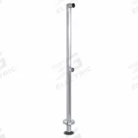 LAVI 316 Cable Rail End Post: 4 in x 4 in, End, Floor Mounted Rail Mounting, 2 Rail Levels, Round (MPN 49-D132/4). Key specifications — attr1047618: LAVI 316; attr1047619: Silver; attr1047628: Round; attr1047632: Stainless Steel; attr1047638: 2; attr1047646: Floor Mounted.