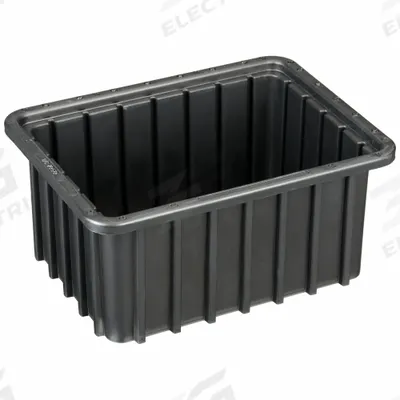 LEWISBINS Divider Box: 0.2 cu ft, 10 3/4 in x 8 1/4 in x 5 in, Lid Not Included - Plastic ESD Static-Control Divider Boxes