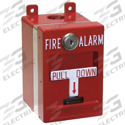 EDWARDS SIGNALING Pull Station: 120V AC Volt, 10 A @ 120V AC Current, Wall Mount - Pull Stations for Fire Alarm Systems