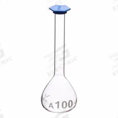 QORPAK Volumetric Flasks: 100 mL, Gray, Round, A, Includes Closure, 2.5 in Overall Ht (MPN 278384). Key specifications — Shape: Round; Body Color: Gray; Brand: QORPAK; USP Specification: Type I.