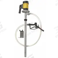 DAYTON Electric Drum Pump: Pump with Hose & Nozzle, 1 1/10 hp HP, 110 V AC, 15 gpm, Polypropylene (MPN 1DLP8). Key specifications — Brand: DAYTON; Suction Tube Material: PP.