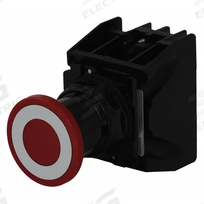 EATON Mushroom Head Push Button: 30 mm, Metallic, Mushroom Head Profile - Mushroom-Head Push Buttons