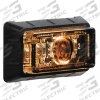 MAXXIMA Clearance Marker Light: Clearance Light, LED, Rectangular, Surface Mount, Amber/Clear, Hole (MPN M09350YCL). Key specifications — Lens Color: Amber; Brand: MAXXIMA; Electrical Connection: Bullet Connector; Lighting Technology: LED; Mount Type: Hole; SAE Lens Code: P2.