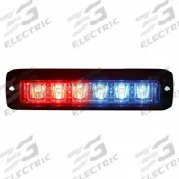 CODE 3 Warning Light: Emergency Vehicle Area Light, Blue/Red, 9 W Watt, Clear, SAE J595 Class 1, LED (MPN MR6MC-RB). Key specifications — Brand: CODE 3; Lens Color: Clear; Number of Flash Patterns: 69; Installation Type: Permanent; Operating Voltage: 12-24V DC.