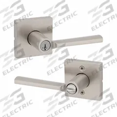 KWIKSET Door Lever Lockset: Office Lever Locksets, Nickel, ADA Compliant (MPN 740LSL-SQT-15-SMT-6AL-RCS). Key specifications — attr1024149: Not Ligature-Resistant; attr1011488: KWIKSET; attr1011524: No Message; attr1011506: Rose; attr1011485: Yes; attr1059461: Satin Nickel-Plated : Zinc.