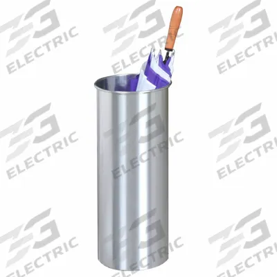 GLARO Umbrella Stand: 23 in Overall Ht, Satin Aluminum, 9 in Overall Dia, Aluminum - Umbrella Stands