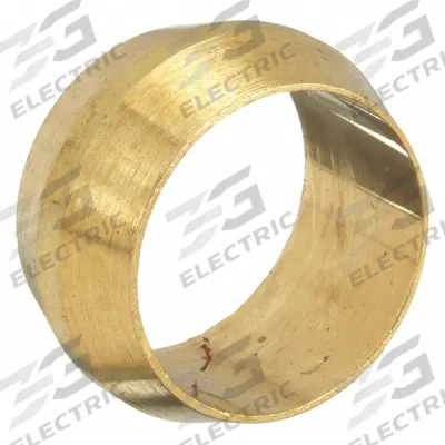 APPROVED VENDOR Compression Fitting Sleeve: 7/16 in OD Fitting Size, Compression - Low-Lead Standard Sleeve Brass Compression Fitting