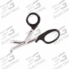 MABIS Medical Shears: Shear, Stainless Steel, Serrated, Plastic, 7 1/2 in Overall Lg, Reusable (MPN 27-755-020). Key specifications — Disposability: Reusable; Product Type: Shear; Color: Black; Blade Material: Stainless Steel; Handle Material: Plastic; Brand: MABIS; Blade End Type: Serrated.
