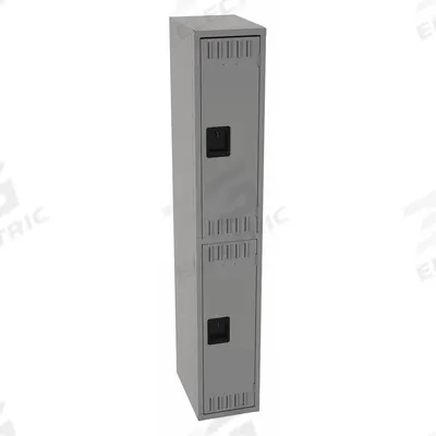 TENNSCO Wardrobe Locker: 12 in x 18 in x 36 in, Louvered, 2 Tiers, 1 Units Wide - Quiet-Close Louvered Metal Wardrobe Lockers