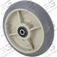 APPROVED VENDOR Caster Wheel: 8 in Wheel Dia., 2 in Wheel Wd, Rubber, 600 lb Load Rating, Plastic (MPN P-RCP-080X020/050R). Key specifications — Wheel Core Material: Plastic; Wheel/Tread Color: Gray; Brand: APPROVED VENDOR.