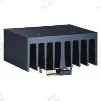 CRYDOM Heat Sink: DIN Rail Heat Sink Mounting, Aluminum, 2°C/W Thermal Resist (MPN HS202DR). Key specifications — Manufacturer Part Number: HS202DR; Fan: Yes; For Use With: Single or Dual Solid State Relays; Material: Aluminum; Heat Sink Mounting Style: DIN Rail; Brand: CRYDOM.