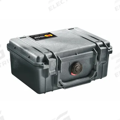 PELICAN Protective Case: 5 3/4 in x 8 1/4 in x 3 3/4 in Inside, No Foam, Black - Suitcase-Style Cases