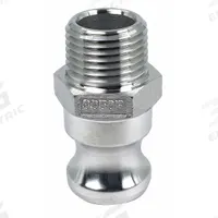 Cam and Groove Adapter: 1/2 in Coupling Size, 1/2"-14 Thread Size, 1 29/32 in Overall Lg, MNPT (MPN PLE115). Key specifications — Thread Size: 1/2"-14; Fitting Type: MNPT; Includes Locking Arm: No; Body Material: 316 Stainless Steel; Brand: APPROVED VENDOR.