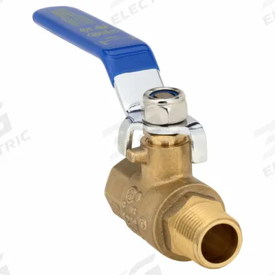 APPROVED VENDOR Manual Two-Way Ball Valve: 3/8 in, Straight, MNPT x FNPT, Full Port Ball Port - Brass Ball Valves