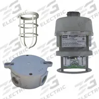 KILLARK Hazardous Location Signal Light: LED, 12 to 80 V DC, 8 in Overall Ht, 7 1/4 in Overall Lg (MPN NVSLCFG26GXG). Key specifications — Operating Voltage: 12 to 80 V DC; Brand: KILLARK; Lens Color: Green; For Hazardous Location: Class III; Mounting Location: Ceiling Mount.