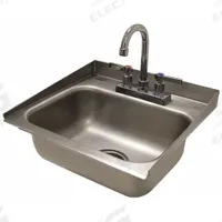 APPROVED VENDOR Drop-In Sink with Faucet: Dual Manual Handle, Lever, 16 in Overall Lg, 5 in Bowl Dp (MPN DI-1-30). Key specifications — Brand: APPROVED VENDOR; Sink Material: Stainless Steel.