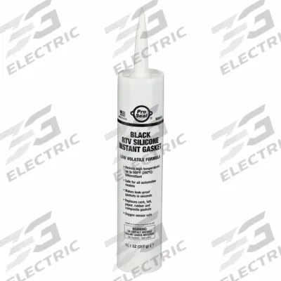 PRO SEAL RTV Gasket Maker: RTV Instant Gasket, 11.1 oz, Cartridge, Black - Oil-Resistant RTV Gasket Makers