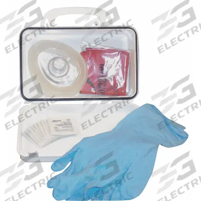 MEDI-FIRST Kit: 10 People Served, Adult/Child, Reusable - CPR Mask Kits