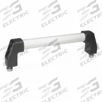 JW WINCO Pull Handle: Threaded Holes, Front-Mount, 11.81 in Mounting Hole Center to Center, Silver (MPN 667-30-300-EL). Key specifications — Screw Size: M10; Brand: JW WINCO; Color: Silver; _Leg Style: Black Polyamide.