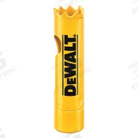 DEWALT Hole Saw: 9/16 in Saw Dia., 4/5 Teeth per Inch, 1 3/4 in Max. Cutting Dp, 1/2"-20 Thread Size (MPN DAH180009). Key specifications — attr1098070: 4/5; attr1098087: DEWALT; attr1098073: 1/2"-20.