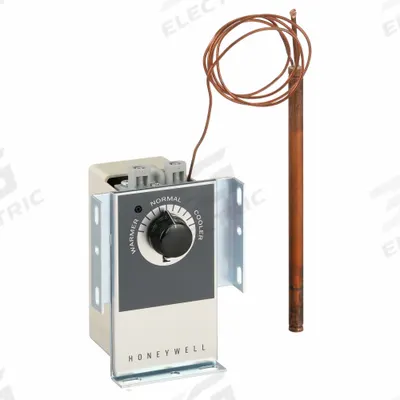 Honeywell Pneumatic Temperature Transmitter: 65° to 85°F, 2 Pipes - Single-Temperature Remote-Bulb Sensor Thermostats