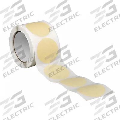 3M Painter's Tape: 2380, Tan, Disc, 4 in Pre-Cut Dia, 7.5 mil Thick, Rubber - High-Temperature Masking Tape Discs