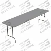 ICEBERG Folding Table: Rectangle Table Shape, Charcoal Tabletop, 30 in Dp, 96 in Wd, 29 in, Fixed Ht (MPN 65237). Key specifications — attr1035217: Charcoal; attr1035250: Charcoal; attr1035202: ICEBERG.