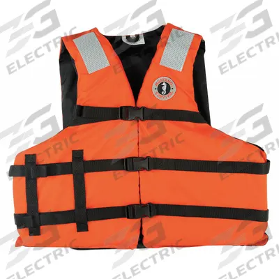 MUSTANG SURVIVAL Life Jacket: Orange, Type III, 15 1/2 lb Buoyancy - Reflective Foam Personal Flotation Devices