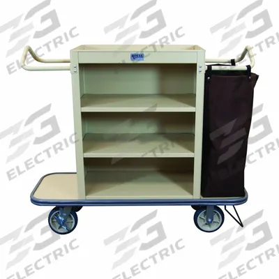 ROYAL BASKET TRUCKS Housekeeping Cart: Beige, 47 in Overall Ht, 19 in Overall Wd - Manual Housekeeping Carts