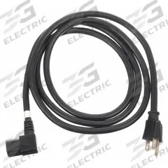 APPROVED VENDOR PC Power Cord: 6 ft Lg, 3/14, 5-15P Plug, C13 Receptacle, SJT, PVC, 15 A Current (MPN 20PX09ID). Key specifications — Brand: APPROVED VENDOR; Jacket Material: PVC.