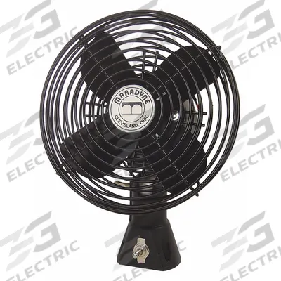 MARADYNE DC Fan: 24V DC, Hardwired, 6 1/2 in Blade Dia, 220/270 cfm, 1.3 A - Vehicle Bolt-On Fans