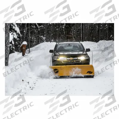 FISHER Snow Plow Blade: Compact Plow, Steel, Straight, 80 in Overall Wd, 23 1/2 in Overall Ht - Required Component 3: Plow Blades