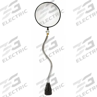MAG-MATE Inspection Mirror: 3 7/8 in Dia Mirror Size, Mirr. Mat. Glass - Magnetic-Mount Inspection Mirrors