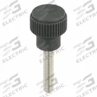 Hand Knob: Knurled, Plastic w/ SS Thread, M6 Thread, 30 mm Thread Lg, 21 mm Dia, Gray (MPN K0247.0106X30). Key specifications — Brand: KIPP; Color: Gray.