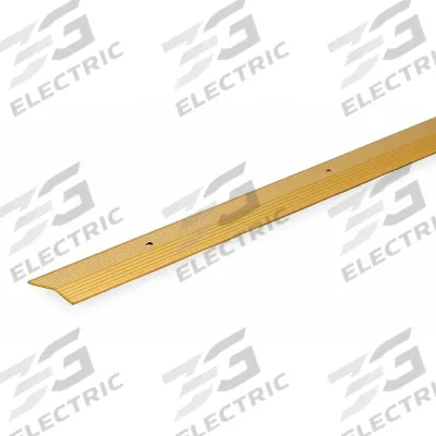 APPROVED VENDOR Carpet Seam Binder: Aluminum, Gold, Satin, 1 3/8 in Overall Wd - Fluted-Top Carpet Seam Binders