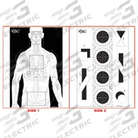 ACTION TARGET Shooting Range Targets: Cardboard, Silhouette Target, 35 in Ht, 23 in Wd, 25 PK (MPN VTAC-CB-25). Key specifications — Color: Black; Target Style: Silhouette; Target Grouping: Command Training; Material: Cardboard; Brand: ACTION TARGET.