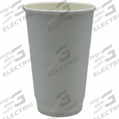 APPROVED VENDOR Disposable Hot Cup: 16 oz Capacity, White, Paper, Unwrapped, Patternless - Insulated Paper Hot Cups