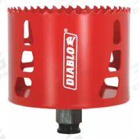 DIABLO Hole Saw: 3 1/2 in Saw Dia., 4 Teeth per Inch, 2 3/8 in Max. Cutting Dp, Bi-Metal (MPN DHS3500). Key specifications — attr1098070: 4; attr1098087: DIABLO; attr1098073: Snap-Lock Plus™.