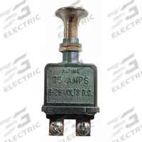 APPROVED VENDOR Automotive Switch: Push/Pull Switch, SPST, 2 Connections, On/Off, Silver, Screw (MPN 5RLV9). Key specifications — Contact Form: SPST; Switch Function: On/Off; Actuator Color: Silver; Stem Color: Silver/White; Terminals: Screw; Features: Chrome Plated Metal Knob; Mounting Style: Panel Mount; Brand: APPROVED VENDOR.