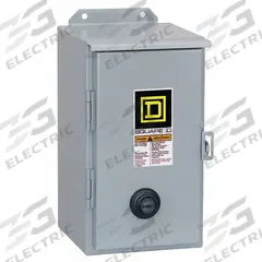 SQUARE D Magnetic Motor Starter: Non-Reversing, 3 Poles, NEMA Size 3, 90 A, 208V AC Coil (MPN 8536SEA1V08). Key specifications — Brand: SQUARE D; Coil Voltage: 208V AC; Phase: Three; Operator: None; Terminal Connection Type: Screw Clamp Terminals; Includes Pilot Light: No; Operator Controls: None; Auxiliary Contacts Included: No Auxiliary Contacts Included.