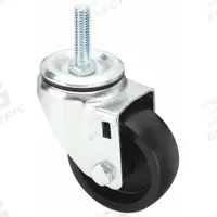 APPROVED VENDOR Stem Caster: Swivel, 3 in Wheel Dia., 1 1/4 in Wheel Wd, Polyolefin, Light Duty (MPN 20TM47). Key specifications — Brand: APPROVED VENDOR; Thread Size: 7/16"-14; Roll Up: Swivel.