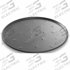 CHICAGO METALLIC Pizza Pan: 14 7/16 in Overall Dia, Anodized Aluminum, Perforated, 14 ga Gauge (MPN 49148). Key specifications — Brand: CHICAGO METALLIC; Product Type: Pizza Pan; Material: Anodized Aluminum; Perforated: Perforated; NSF Certified: No; Coating: Uncoated.