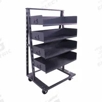 VALLEY CRAFT A-Frame Cart: 2,500 lb, 4 Shelves, Gray, 38 in L x 25 in W x 63 in H, 1 Usable Sides (MPN F89069VCGY). Key specifications — Color: Gray; Includes: (4) Large Trays; Caster/Wheel Configuration: (2) Swivel; Brand: VALLEY CRAFT.